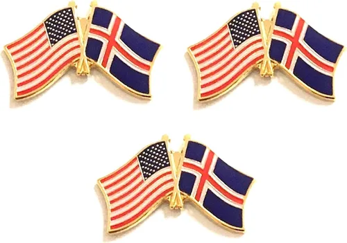 Miniatura 104 de 3 Pines de solapa con banderas de Estados Unidos y países internacionales, paquete de 3 pines dobles con diseño de banderas de Estados Unidos