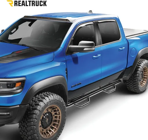 Miniatura 2 de RealTruck - Escalones Nerf para Toyota 4Runner De rueda a rueda, acero resistente, negro brillante T1464R-GB Compatible con Toyota 4 Runner