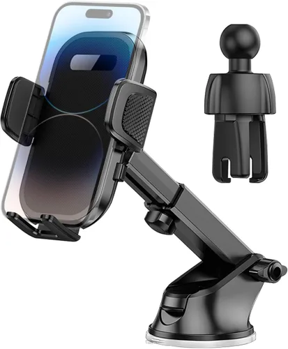 HZEL Soporte de teléfono para automóvil, 2 en 1, soporte para ventilación de aire automotriz para parabrisas de salpicadero, soporte ajustable para