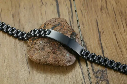 Miniatura 4 de Pulsera de acero inoxidable con frase de amor grabada para parejas y enamorados, esposa, esposo, novio, novia, regalo para día de San Valentín