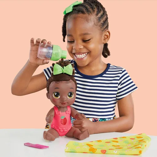 Miniatura 5 de Baby Alive Shampoo Snuggle Berry Boo Cabello Negro - Juego de muñeca bebé de agua de 11 pulgadas, juguetes para niñas y niños de 3 años en adelante