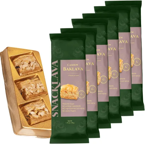 Miniatura 35 de Snacklava Cashew Bird's Nest - Paquete de 6 (24 piezas por paquete) - Sin ingredientes artificiales, colores o conservantes - Pasteles hechos a mano