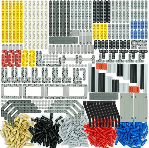 Miniatura 8 de 544 PIEZAS Conjuntos de Piezas Técnicas, Kit de Motor de Arrastre, Vigas, Brazo de Elevación, Marco de Repuesto Extra, Neumáticos de Coche, Ruedas