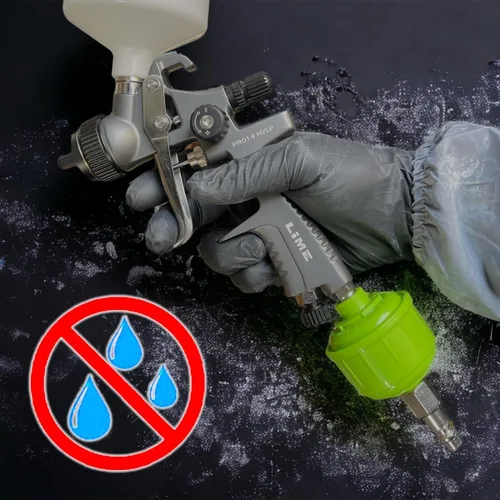 Miniatura 3 de LiME LiNE Bolas de filtro Mini aire/agua desechables en línea Pistola de pulverización de pintura Herramienta de aire Filtro separador de humedad (8)