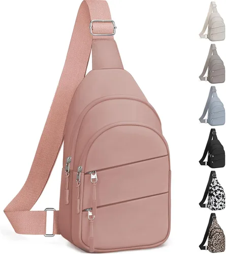 Miniatura 15 de Tuwubi Bolsos cruzados para mujer, bolsa para hombres, mochila pequeña de senderismo antirrobo, ligera para viajes al aire libre (M, beige)