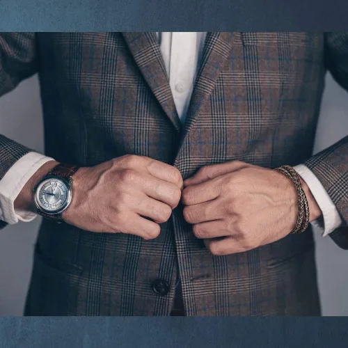 Miniatura 7 de Murtoo - Pulsera de cuero trenzado para hombre, color marrón y negro