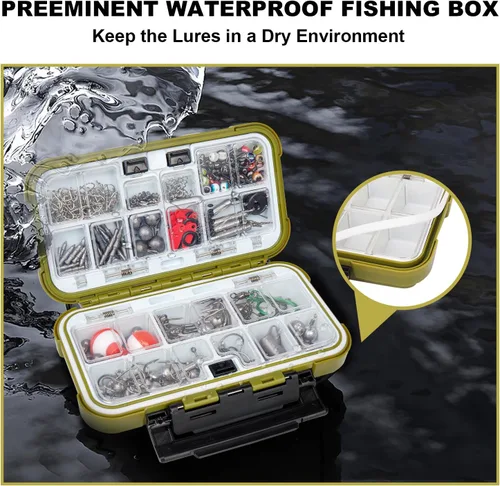 Miniatura 4 de Kit de Accesorios de Señuelos de Pesca GOTOUR con Caja de Aparejos, Anzuelos de Pesca Señuelo de Crankbait de Pececillo, Señuelo de Rana, Señuelo