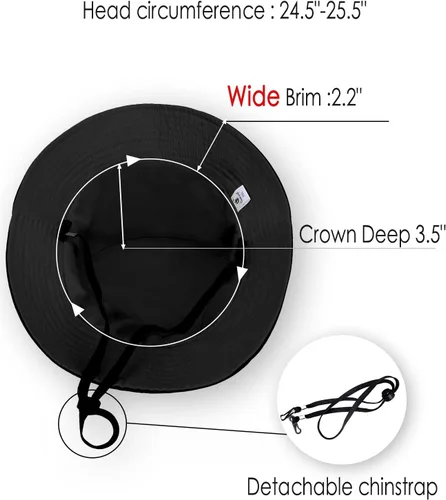 Miniatura 4 de Sombrero de pescador XXL grande de algodón para mujeres y hombres, cabeza grande, reversible, de gran tamaño, sombreros de pescador, unisex