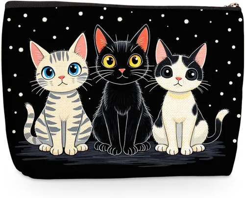 Miniatura 7 de Wenboco Bolsa de cosméticos con temática de ratón de dibujos animados para mujeres, cumpleaños, esta chica corre en aperitivos, bolsa de maquillaje