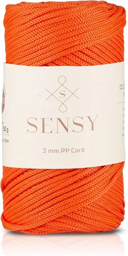 Miniatura 112 de Sensy - Cuerda de poliéster prémium de 0.118 pulgadas (0.118 in), 131 yardas, 100% polipropileno, cordón de macramé, cuerda de ganchillo de 0.118