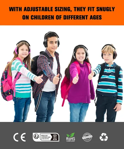 Miniatura 6 de ZOHAN 032 - Auriculares con cancelación de ruido para niños, 25 dB, NRR, orejeras de protección de oídos para niños, para escuela, Monster Jam