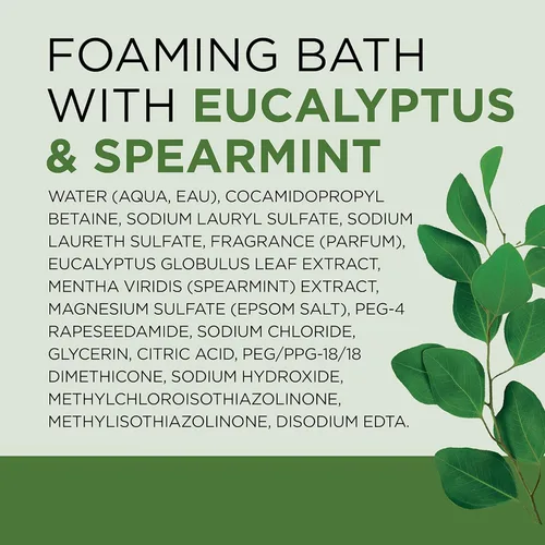 Miniatura 9 de Dr Teal's Baño espumoso con sal pura de Epsom, relajación y alivio con eucalipto y menta verde, 34 onzas líquidas (paquete de 4)
