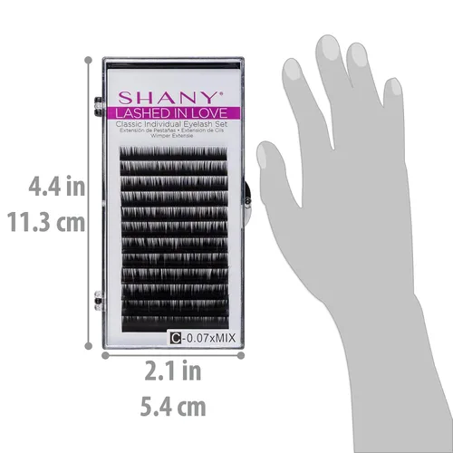 Miniatura 4 de SHANY Lashed in Love - Juego de pestañas individuales clásicas - Extensiones de pestañas individuales 3D voluminosas y sin peso 0.003 in - NEGRO