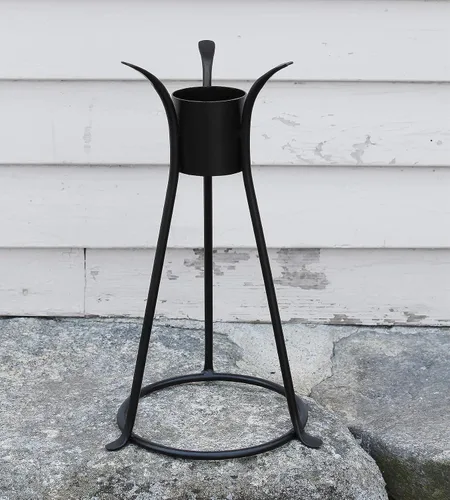 Miniatura 2 de Achla Designs GBS-14 Trestle II Gazing Globe - Soporte de bola de 13 1/2 pulgadas de alto, color negro
