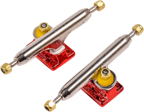 Camiones de diapasón con bujes de uretano mejorados y copa de pivote, 1.339 in 1.260 in de ancho, pin principal normal (rojo, 1.339 in)