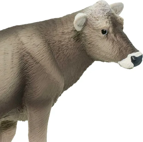 Miniatura 4 de Safari Ltd. Figura de vaca suiza marrón – Figura detallada de plástico de 5.25 pulgadas – Divertido juguete educativo para niños, niñas y niños a