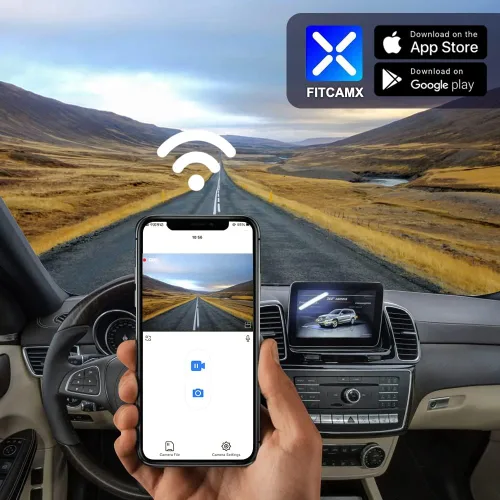 Miniatura 6 de Fitcamx Dual 2160P+1080P Dash Cam se adapta para Mercedes-Benz GLE GLS 2016-2019 (Modelo A) W166 X166, aspecto de fábrica OEM, video HD de 2 vías