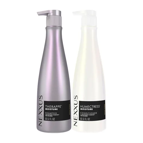 Nexxus Champú y acondicionador Therappe & Humectress 2 unidades para el cuidado del cabello seco con mezcla de proteínas para 24 horas de humedad