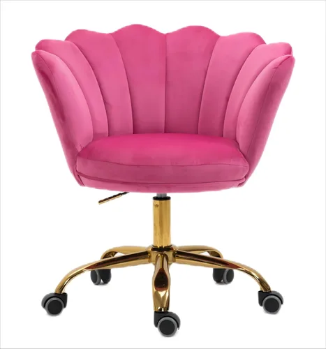 Miniatura 7 de Silla moderna de oficina en casa, silla de escritorio con ruedas, silla giratoria de tocador, silla de maquillaje, sillas de altura ajustable