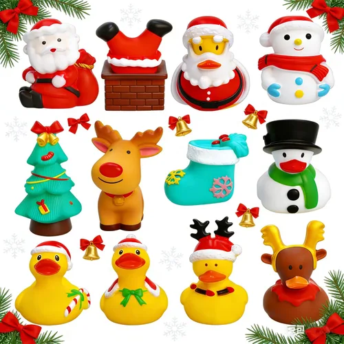 Miniatura 9 de Patos de goma para niños, juguetes de baño para bebés, patos flotadores para niños pequeños, accesorios para duchas, juguetes para el aula