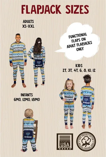 Miniatura 37 de Lazy One - Pijamas navideñas a juego con solapa trasera; para perros, bebés, niños, adolescentes y adultos