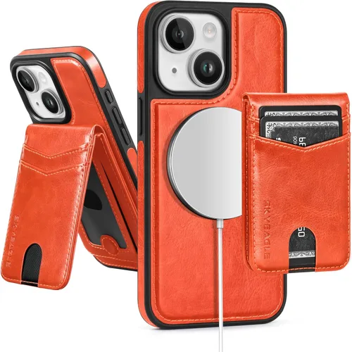 Miniatura 45 de SkyEagle Magsafe - Funda magnética 2 en 1 desmontable para iPhone 11 Pro Max con tarjetero, para mujeres y hombres, piel sintética con bloqueo RFID