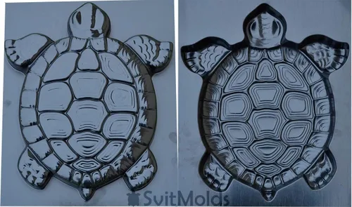 Miniatura 6 de SvitMolds Molde de bricolaje con forma de tortuga escalonada, molde decorativo de tortuga, molde de cemento para hormigón, manual personalizado