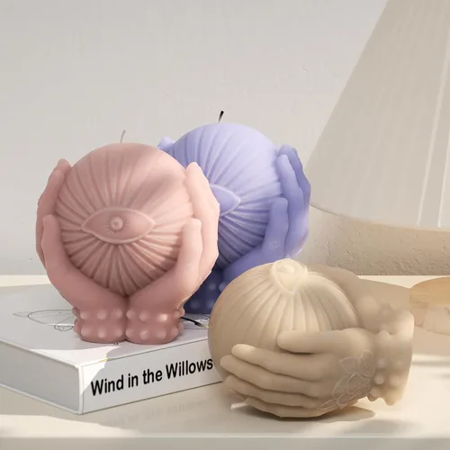 Miniatura 2 de Moldes de vela con forma de ojo de calavera, molde de resina de bola de cristal, moldes de silicona de fundición de resina para decoración del hogar