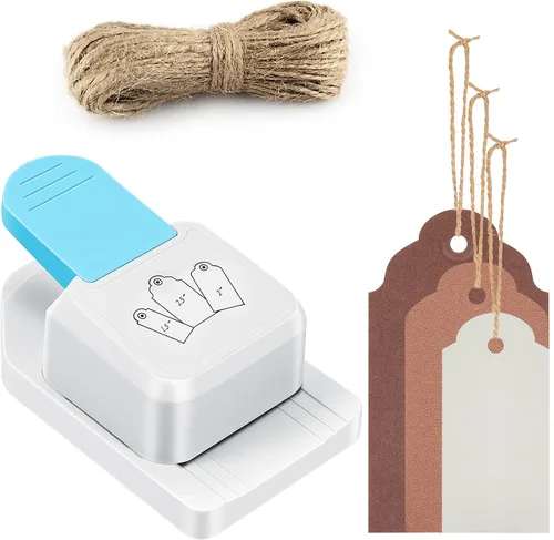 Lewtemi Papel de regalo 3 en 1 para manualidades, perforador pequeño para álbumes de recortes, suministros de 1.5/2/2.5 pulgadas, perforador de