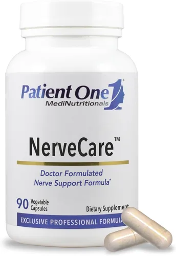 Patient One NerveCare | Suplemento para apoyar la salud nerviosa y vascular* | Con ácido alfa lipoico, vitamina B12, ALC y benfotiamina | 90 cápsulas