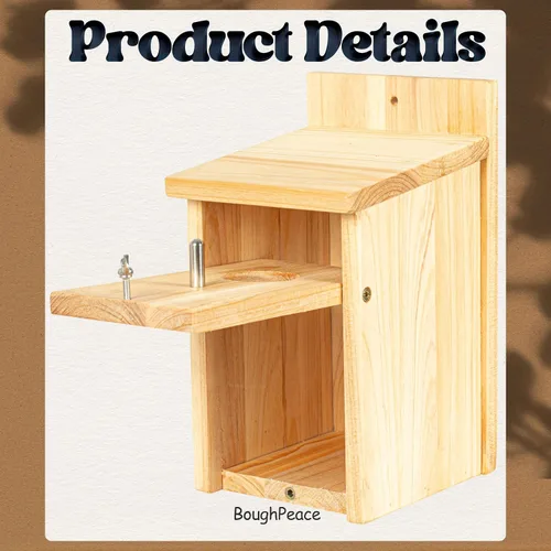 Miniatura 5 de Casas de madera para pájaros para pajareras exteriores, nido Bluebird House para cardenales, pinzón, Wren, golondrina, para ver el jardín, 1A #