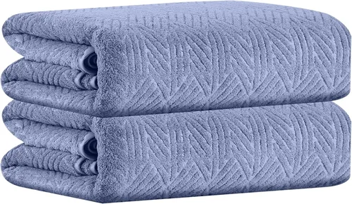 Miniatura 16 de CHINO Juego de 8 toallas de baño turquesa, 2 toallas grandes/2 toallas de mano/4 toallitas, toalla de baño grande de 600 GSM, toalla de secado