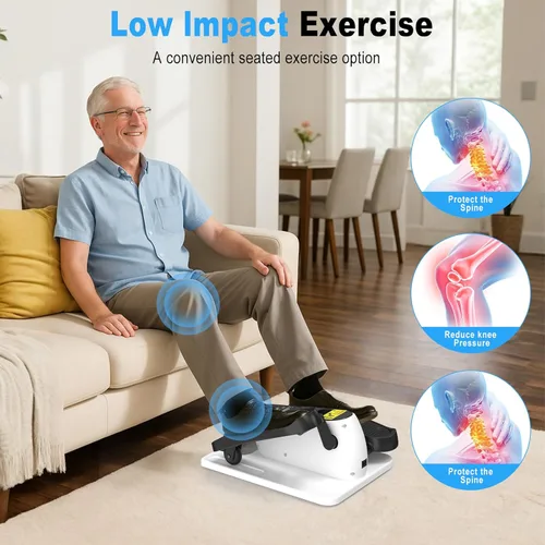 Miniatura 3 de HOTWAVE Máquina de ejercicios elíptica para el hogar con control remoto Blanco