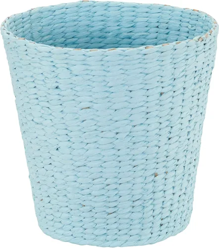 Miniatura 10 de Household Essentials Cesta de basura tejida, papelera de cuerda de papel gris para baño, dormitorio, oficina
