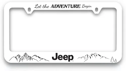 Miniatura 9 de Jeep Soporte de marco de matrícula de plástico negro - Deja que la aventura comience