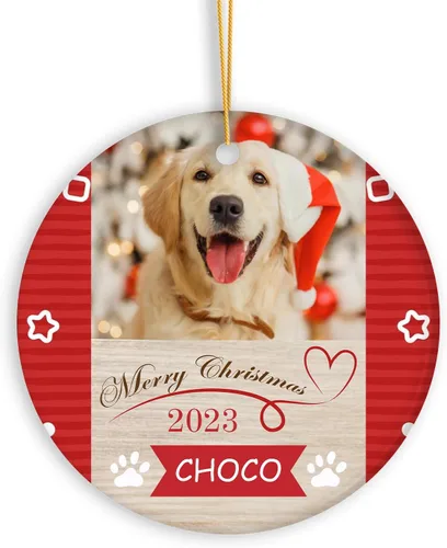 Miniatura 16 de Adorno personalizado de aniversario de boda, foto personalizada con nombre y fecha, adorno de aniversario de boda Navidad 2023, regalos de Navidad