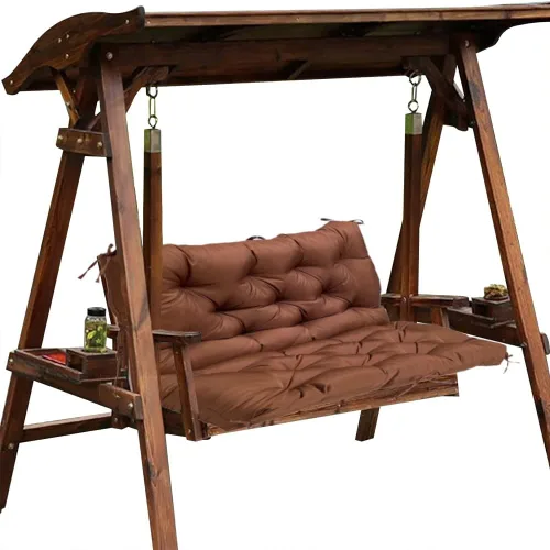 Miniatura 7 de Cojines de repuesto para columpio con respaldo, cojín de banco impermeable para exteriores, 2-3 plazas, para muebles de jardín y patio