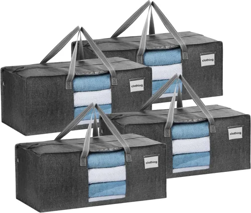 Miniatura 22 de VENO Paquete de 4 bolsas de mudanza resistentes, bolsas de embalaje transparentes para una fácil visibilidad, alternativa a las cajas de mudanza