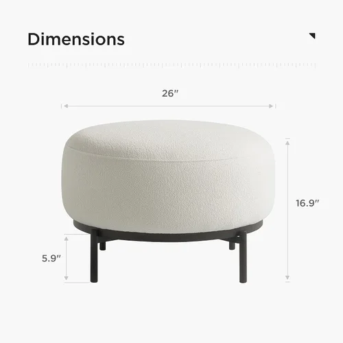 Miniatura 2 de Acanva Silla decorativa moderna con patas de metal de tela similar a la lana, sofá individual de lectura para sala de estar, dormitorio, sala