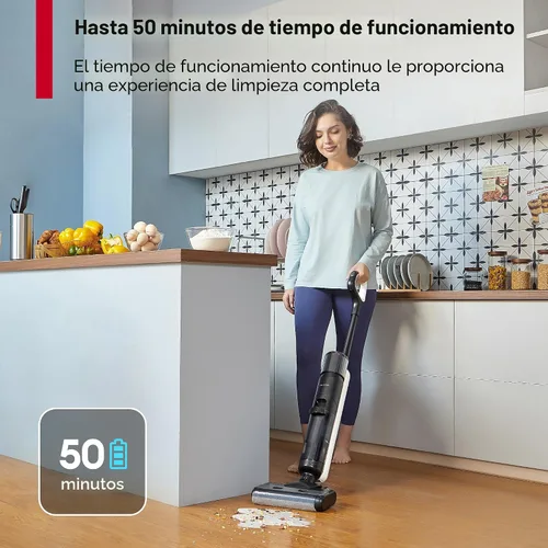 Miniatura 3 de Ultenic Aspiradora y trapeador inalámbrico en seco y húmedo, Combo de aspiradora y trapeador con auto-limpieza, 50 minutos de duración, detección