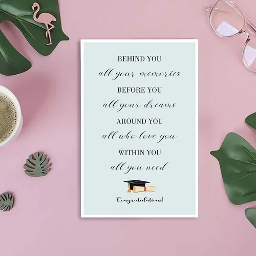 Miniatura 4 de Tarjeta de graduación Sweet Felicitations para niños y amigos, tarjeta de poema graduada única, tarjeta de buena suerte para graduados