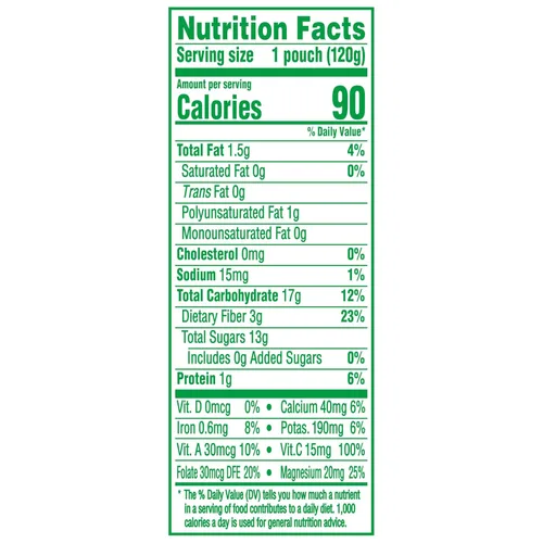 Miniatura 2 de Happy Tot Etapa orgánica 4 Super Foods Peras Mangos y espinacas + Super Chia, 4.22 onzas Bolsa (Paquete de 16) (Embalaje puede variar) Sin GMO