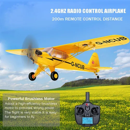 Miniatura 6 de Avión RC A160 J3 5CH 3D/6G RC para adultos sin escobillas Stunt RC Glider Regalos 2.4G RC Aviones con 2 baterías y hélice de repuesto