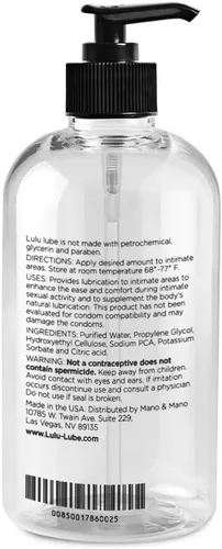 Miniatura 3 de Lulu - Lubricantes naturales a base de agua. Lubricante personal, lubricante líquido para hombres, mujeres y parejas, lubricantes (16 onzas)