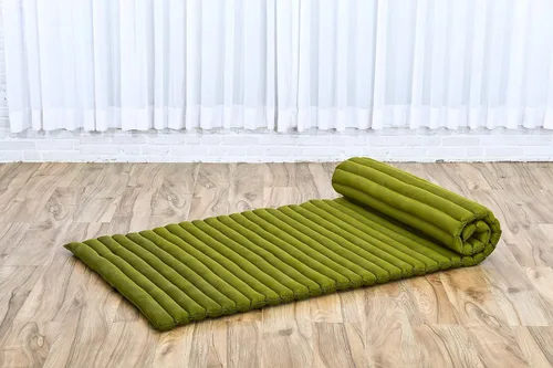 Miniatura 8 de Leewadee - Colchón de suelo plegable - Futón japonés enrollable - Alfombra de tatami de triple pliegue - Cama de piso para invitados - Colchón