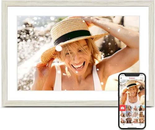 Miniatura 16 de Portarretratos digital WiFi con Frameo, 10.1 pulgadas, 1280 x 800 IPS, 32 GB, rotación automática, comparte video e imagen, regalo de cumpleaños