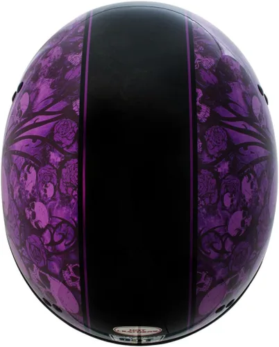 Miniatura 4 de Hot Leathers HLD1039 - Ramo de calaveras moradas y negro brillante avanzado DOT, unisex, con visera abatible, talla L