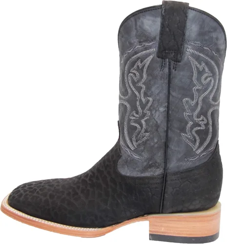 Miniatura 4 de Botas vaqueras de cuero genuino con punta cuadrada para hombre