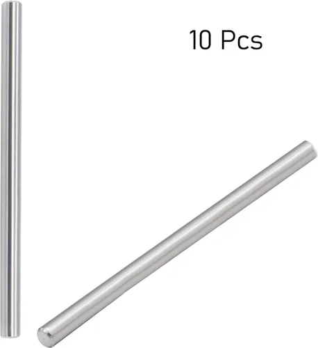 Miniatura 2 de 10 clavijas de 0.197 in de diámetro x 2.362 in de longitud 304 de acero inoxidable 304 clavijas de soporte de barra de metal elementos usados