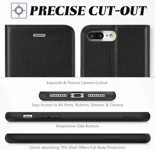 Miniatura 8 de TUCCH - Funda tipo cartera para iPhone 8 Plus
